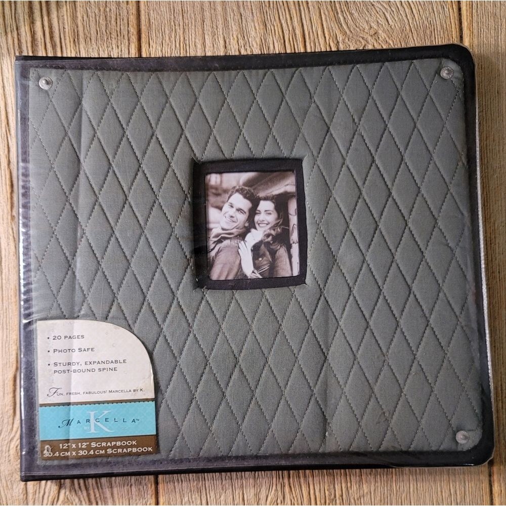 Quilted Army Green Scrapbook / Picture Album